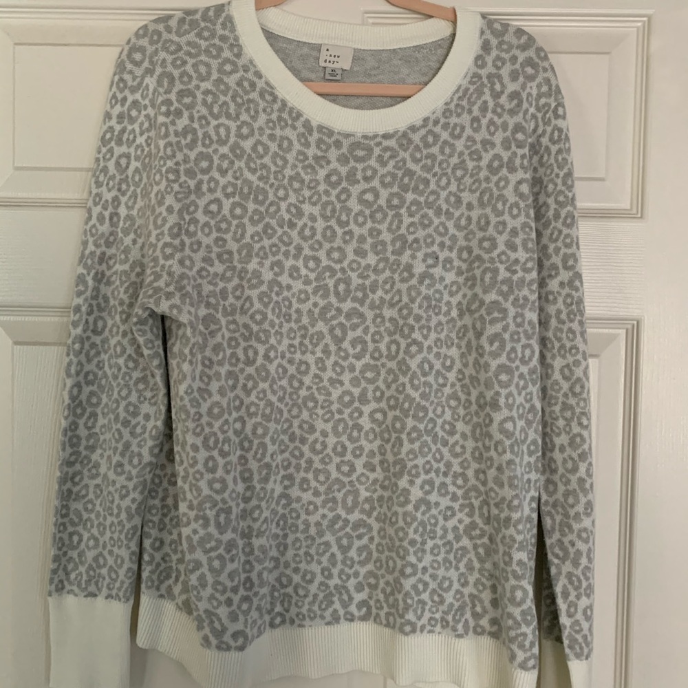 Grey Leopard Sweater • a new day